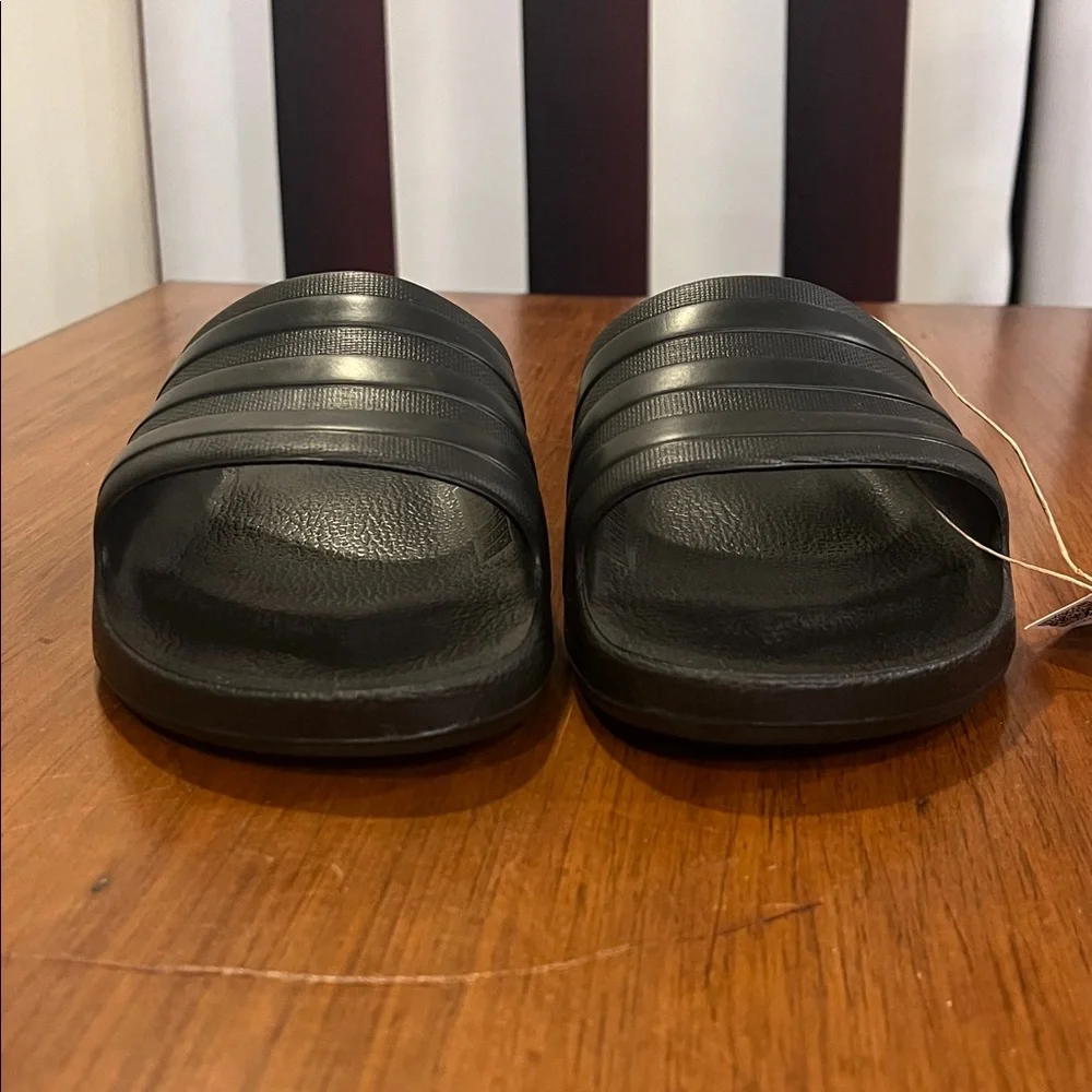 Adidas Adilette Aqua Slides Sandals Shoes black F35550 new Mens Size 10